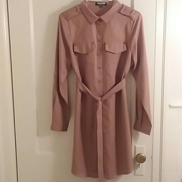 Fashion Union Dresses & Skirts - Mauve Shirt Dress